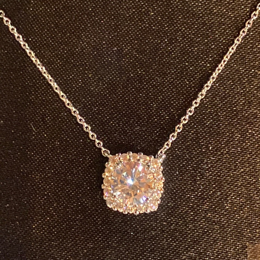 Primrose cubic zirconia sterling silver necklace NIB